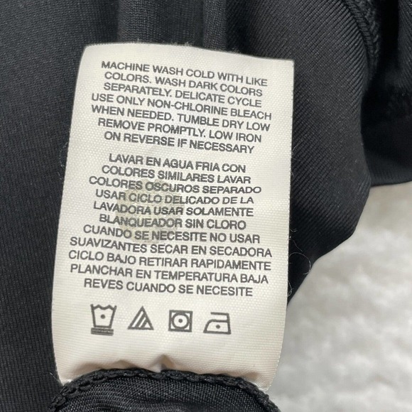 Apana Shirt Womens XS Black Ruffle Layered Cris Cross Athleisure Workout Gym - Picture 8 of 11